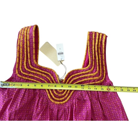 Anthropologie Woman’s Dress Let Me Be Swing Sz Medium Tunic Pink Vacation Casual - Picture 8 of 11